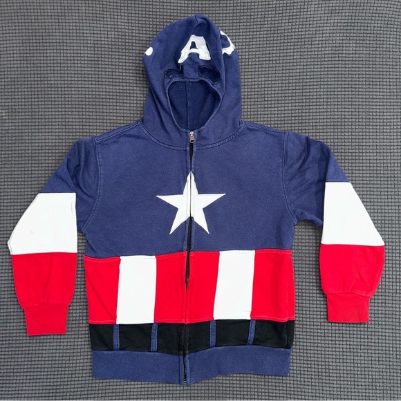 Marvel Blue and Red Star Hoodie - Picture 1 of 6
